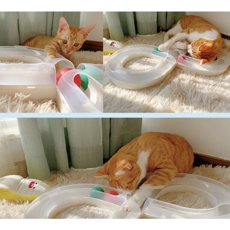 Carno Cat infinite tunnel pet toy with ball