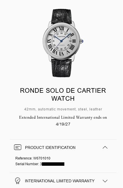 Cartier ronde solo movement outlet