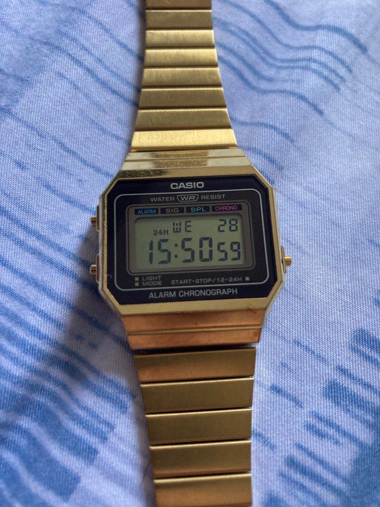 Casio online retro silver