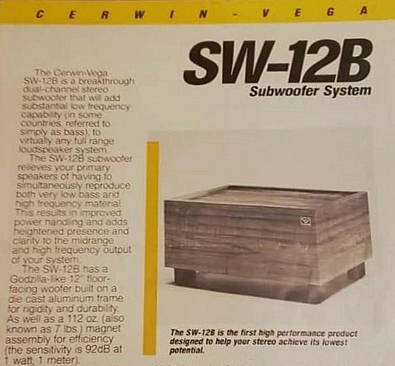 Cerwin vega sw12b store