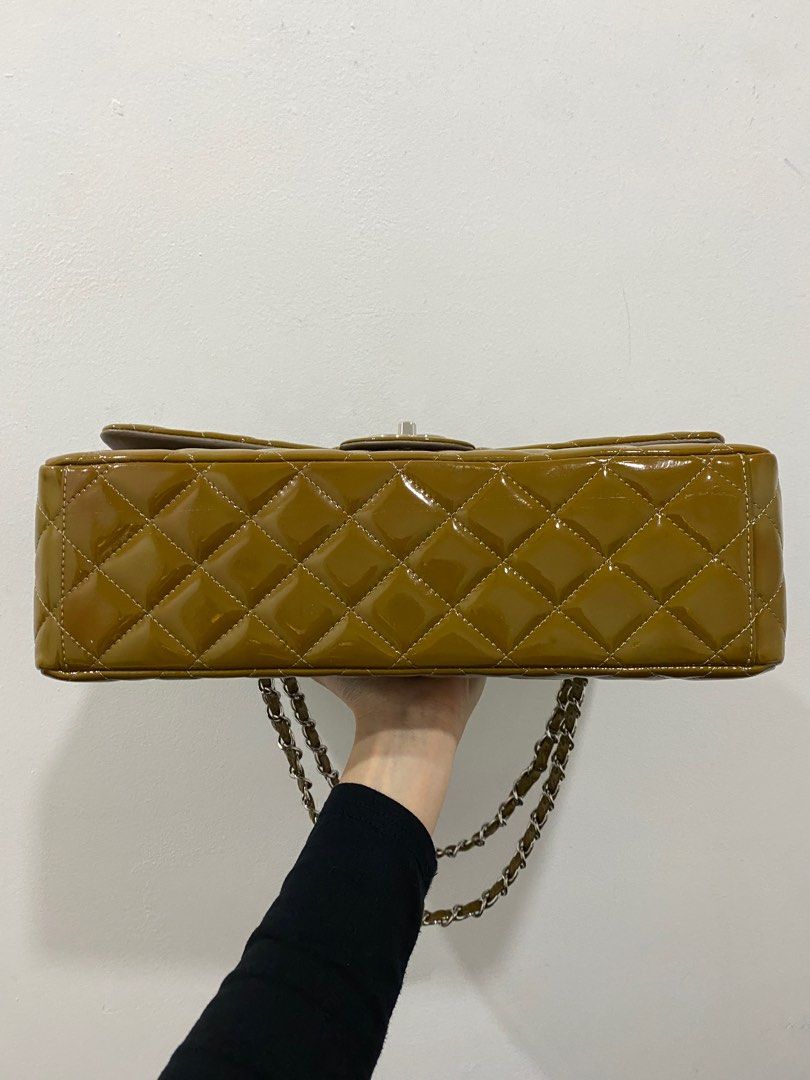 Chanel Maxi Double Flap Brown Patent SHW, Luxury, Bags & Wallets on  Carousell