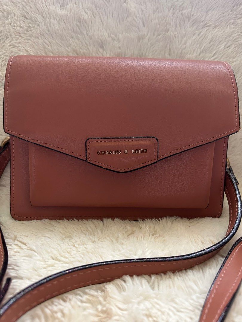Charles and Keith Structured Crossbody Bag on Carousell