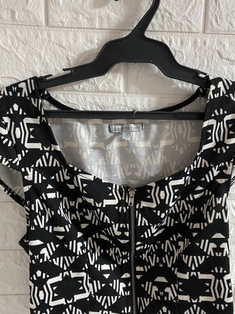 Blouse Charlotte Russe Rose Et Noire - Taille M - Top Femme Régulier