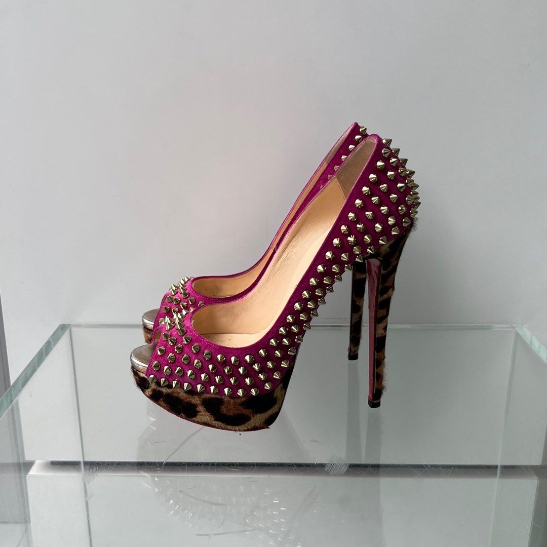 Christian louboutin pumps with spikes cheap