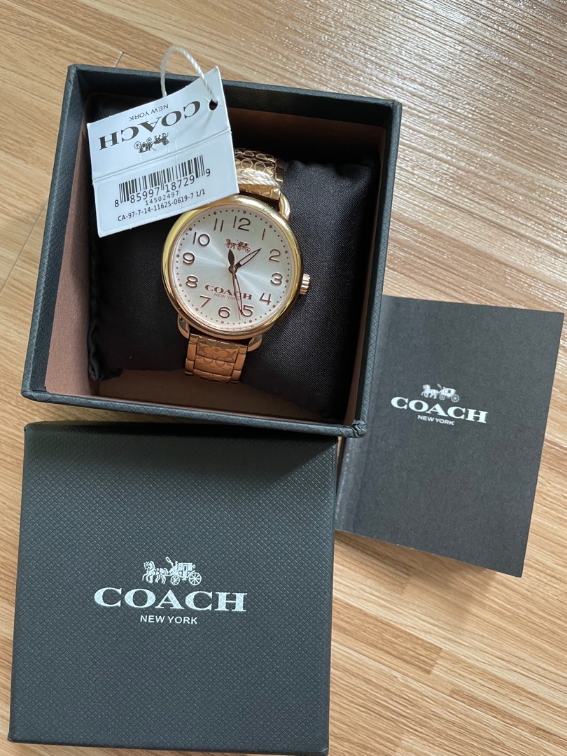 Coach Delancey Silver Dial Rose Gold tone Ladies Watch 14502497