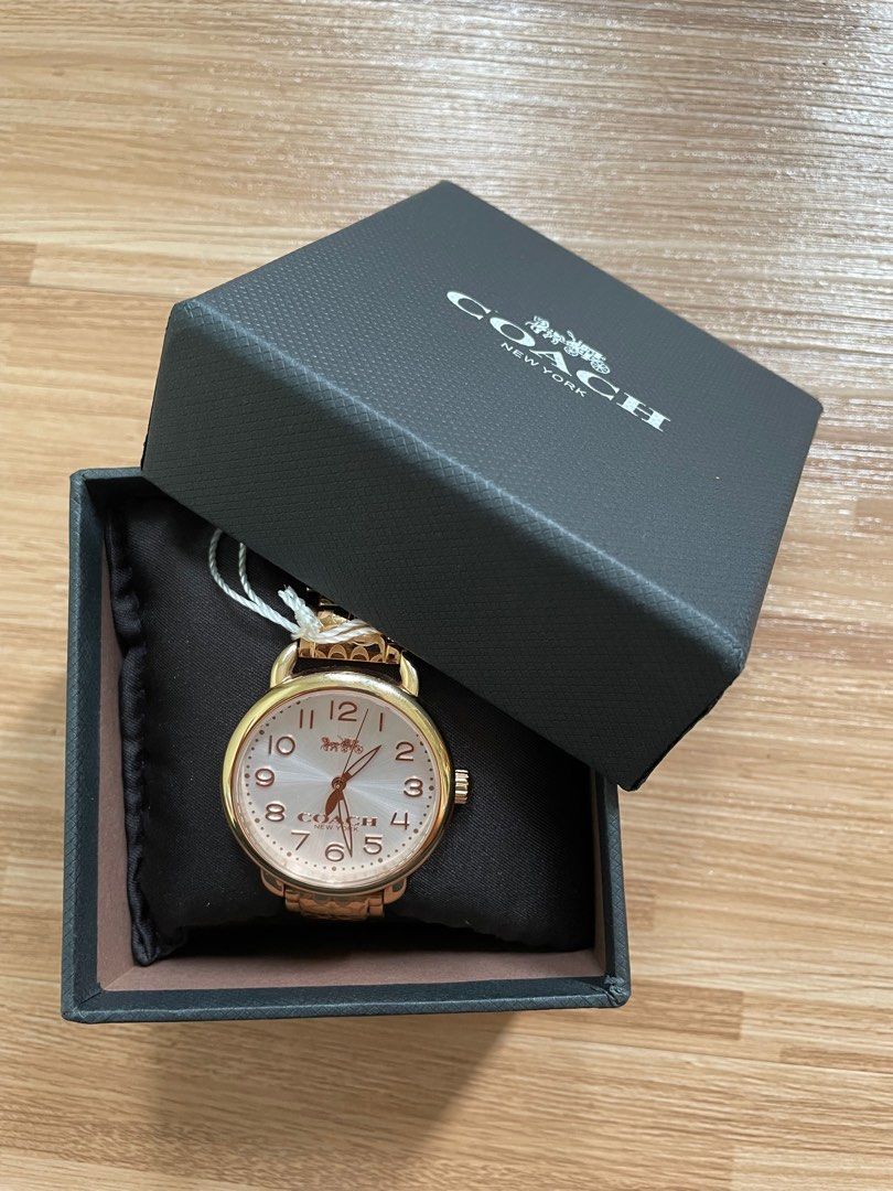 Coach Delancey Silver Dial Rose Gold tone Ladies Watch 14502497