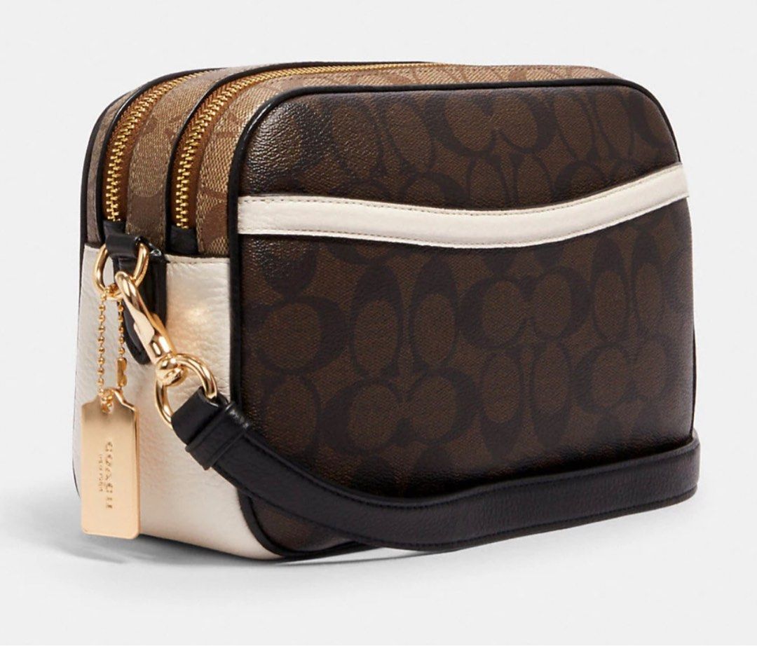 Coach Jes Tricolor Crossbody In Blocked Signature Canvas on Carousell