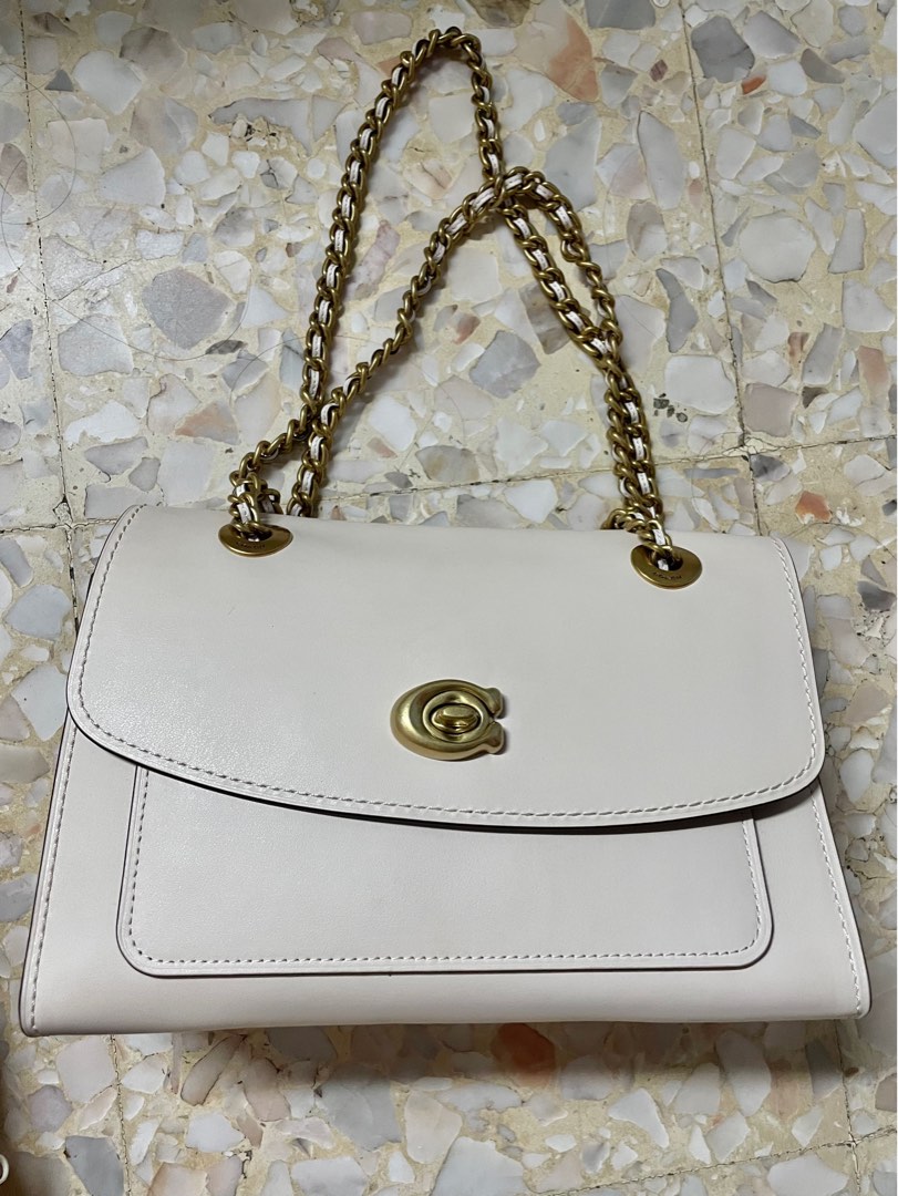 Coach parker bag white deals
