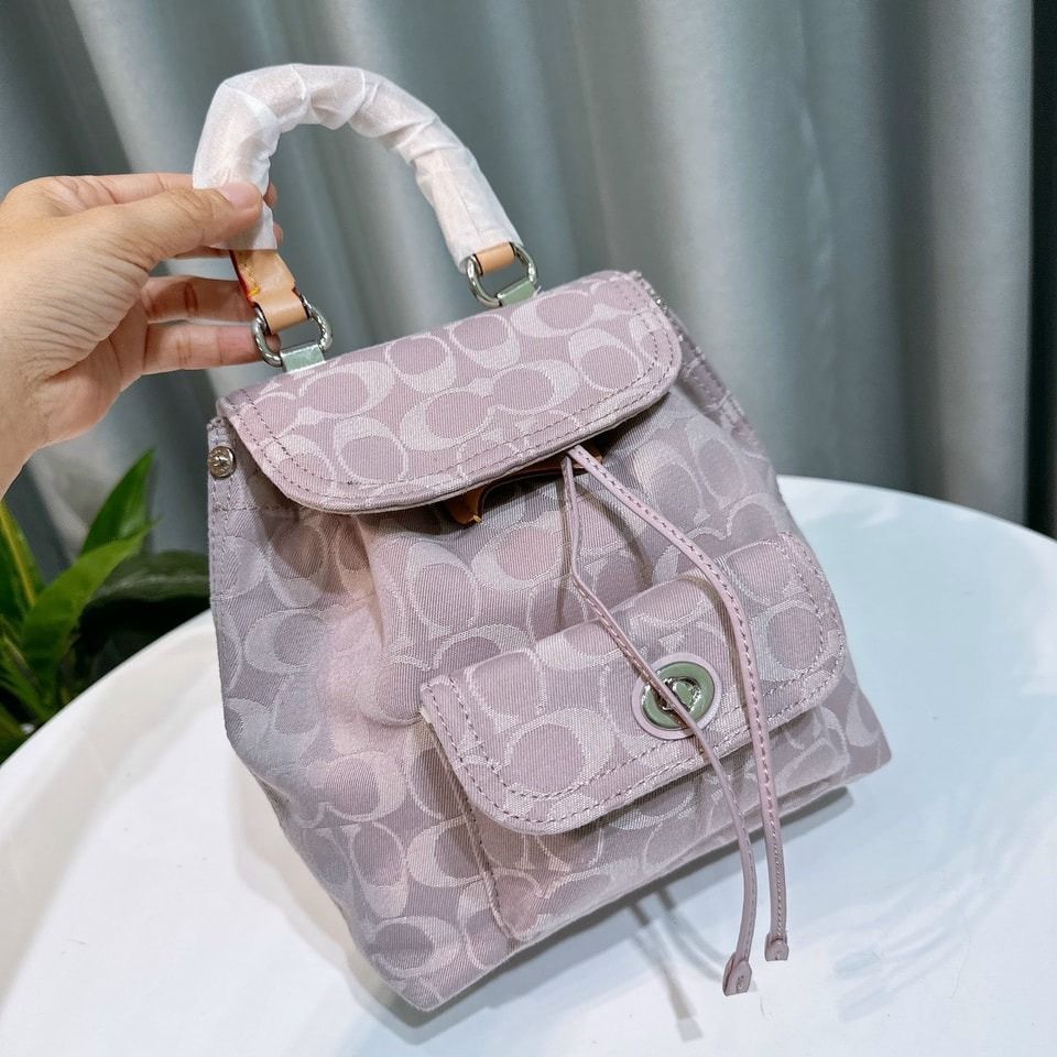 Coach Riya Backpack in Signature Denim in Pale Purple CJ833, Women's ...