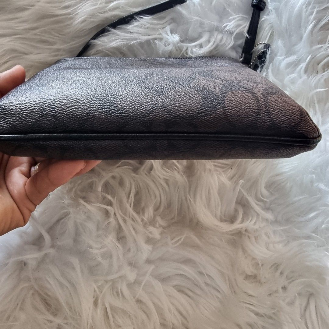 Metallic signature east west crossbody sale