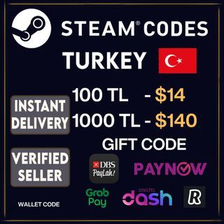 [CODE] Steam Wallet Code / Steam Gift Card / Steam Credit [TURKEY]