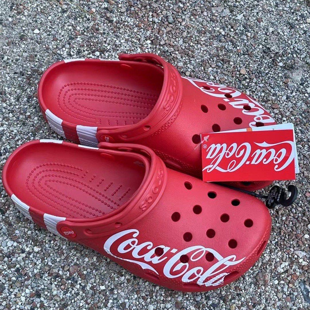 Crocs Coca Cola, Men's Fashion, Footwear, Slippers & Slides on Carousell