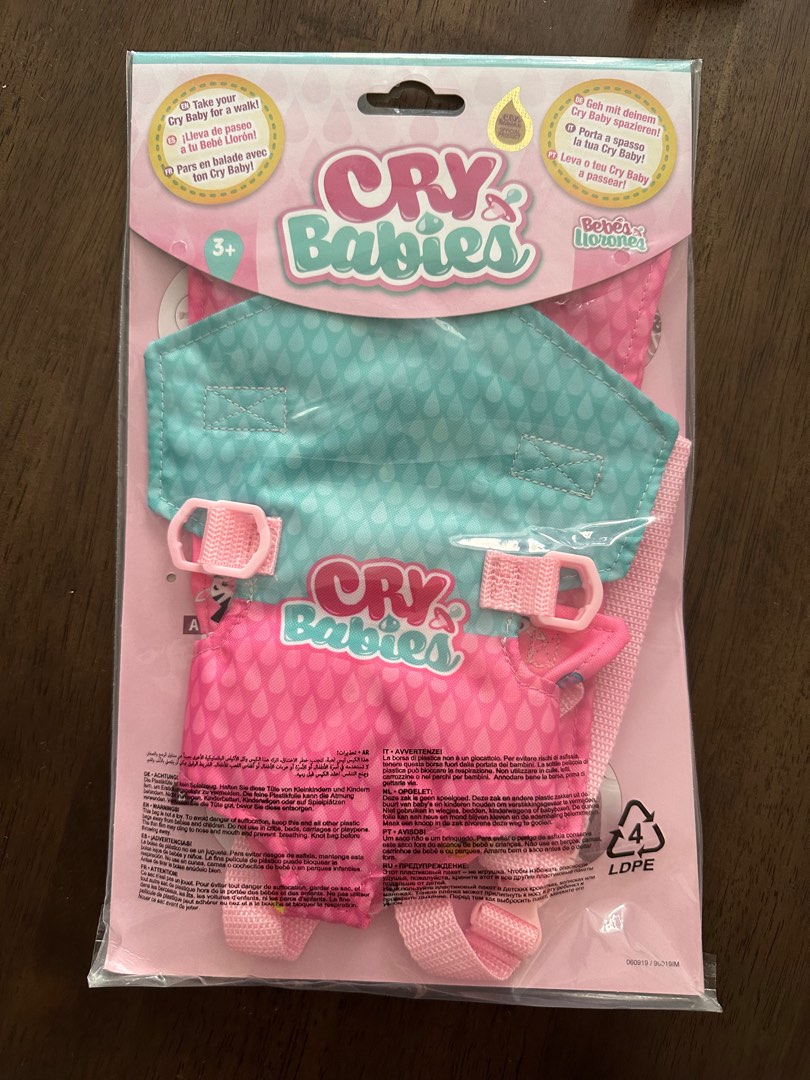 Cry babies baby doll carrier bb