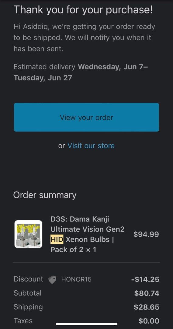D1S DAMA 6000K LED Kanji Ultimate Vision Bulbs