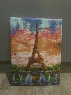 Diamond painting of the Eiffel tower