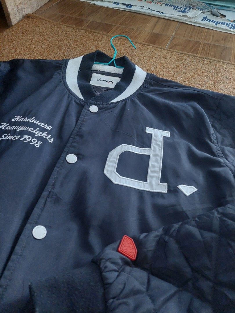 Diamond Supply Co. Varsity Jacket Fesyen Pria Pakaian Atasan