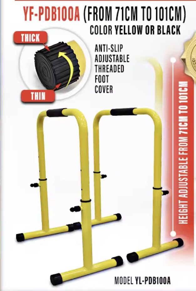 1 Pair Parallel Dip Bar Adjustable Height Split Bar Upward Trainer Split Push Up Extension