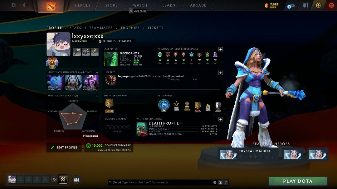 Dota 2 9150 MMR IMMORTAL MAIN ACCOUNT, Video Gaming, Gaming Accessories ...