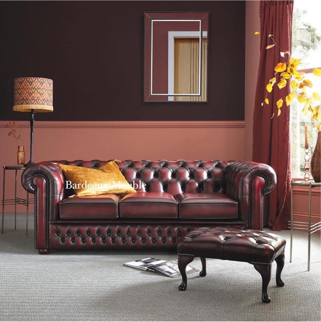 Edwardian Chesterfield Sofa, Furniture & Home Living, Furniture, Sofas