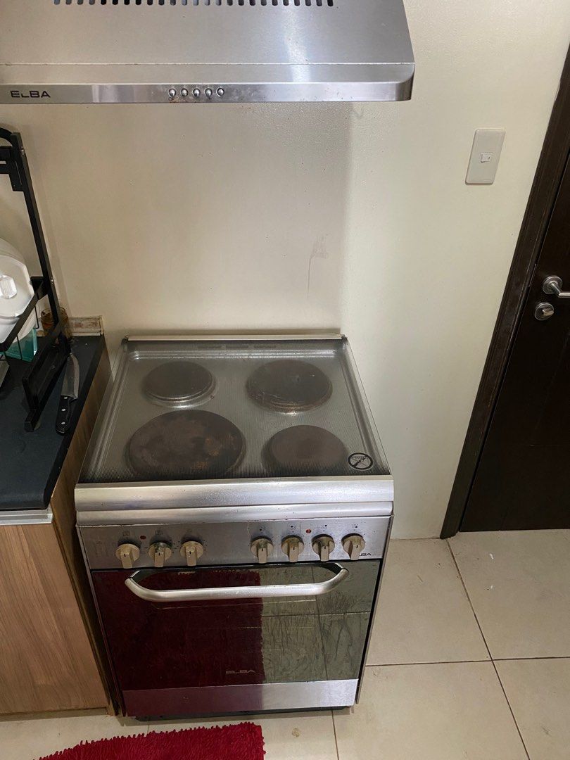 ELBA Cooking range with Electric Oven and 4 Hot plates, Furniture