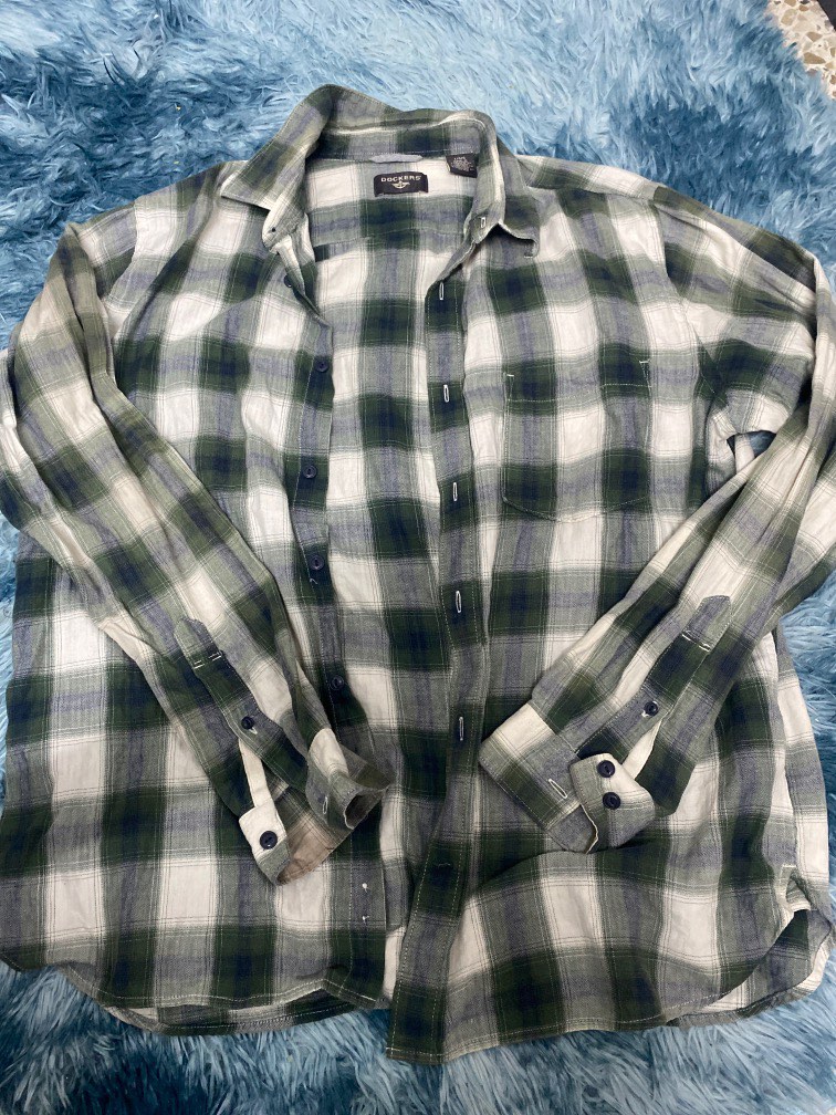 Flannel Dockers, Men's Fashion, Tops & Sets, Formal Shirts on Carousell