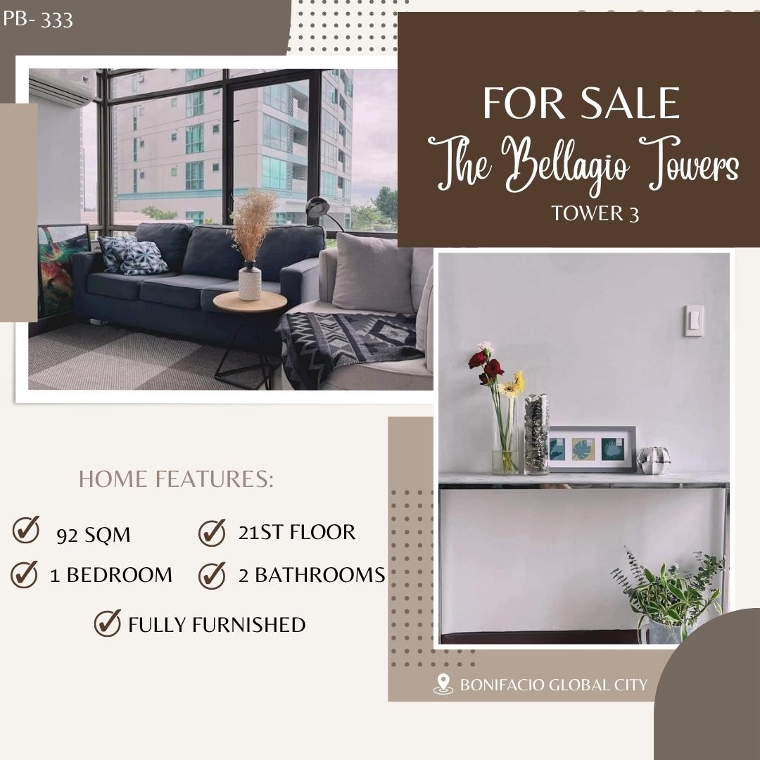 For Sale 1BR Loft Unit at The Bellagio Towers BGC, Property, For Sale