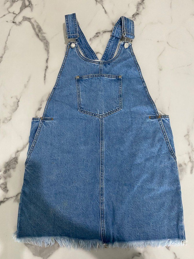 Forever 21 Denim Jumper Dress Women s Fashion Dresses Sets Rompers on Carousell