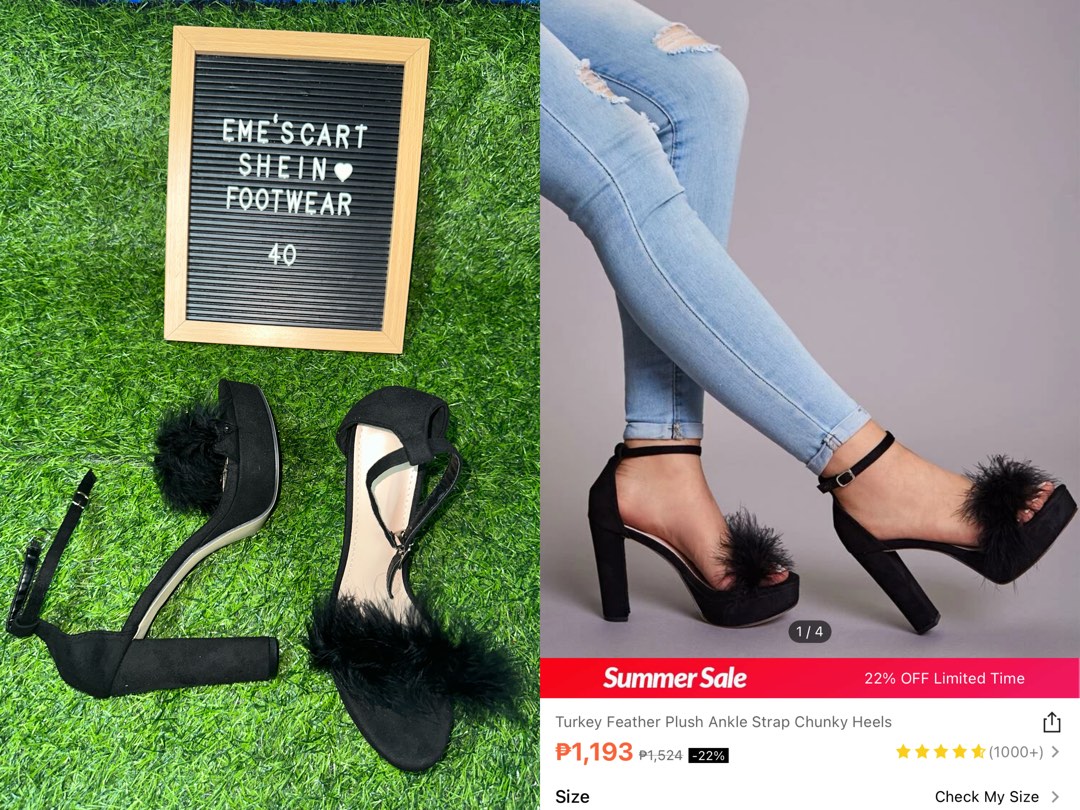 Fur Heels, Women's Fashion, Footwear, Heels on Carousell