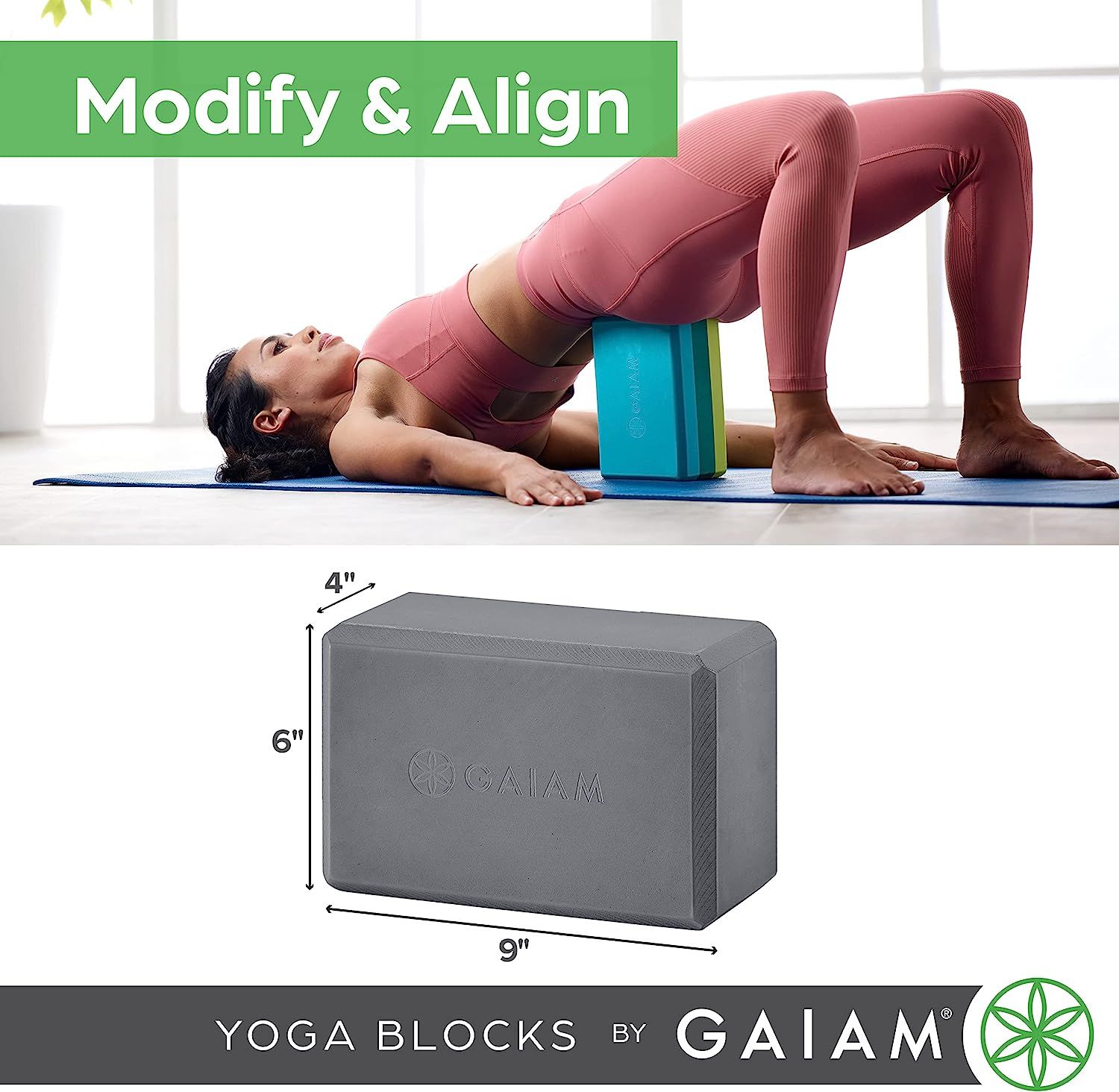 Tri-Color Yoga Block