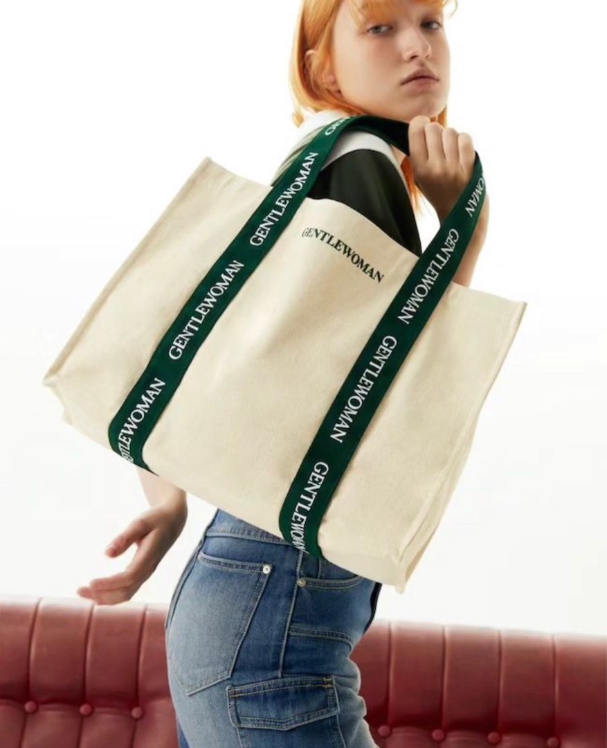 Gentle Woman Tote Bag Green Line on Carousell