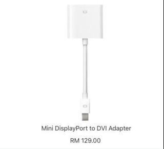 Genuine Apple Mini DisplayPort to DVI Adapter Macbook Pro Air Display Port Converter
