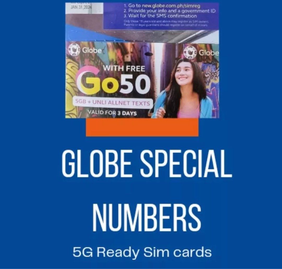 Globe Rare Lucky Vanity Special Number Sim Cards [ Dm For Price