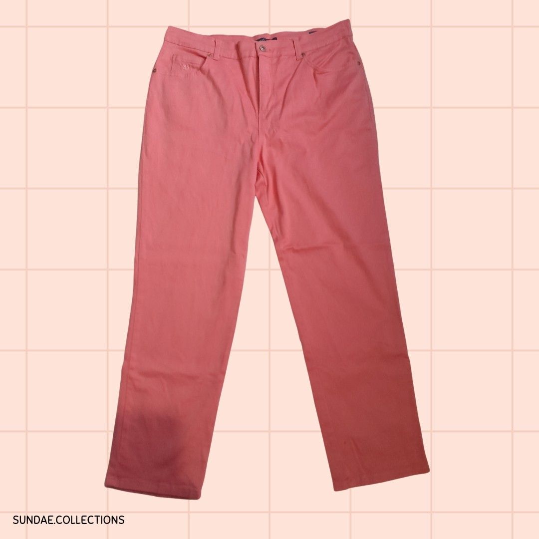 Sale Gloria Vanderbilt Plus Size Pink Peach Jeans Denim Pants