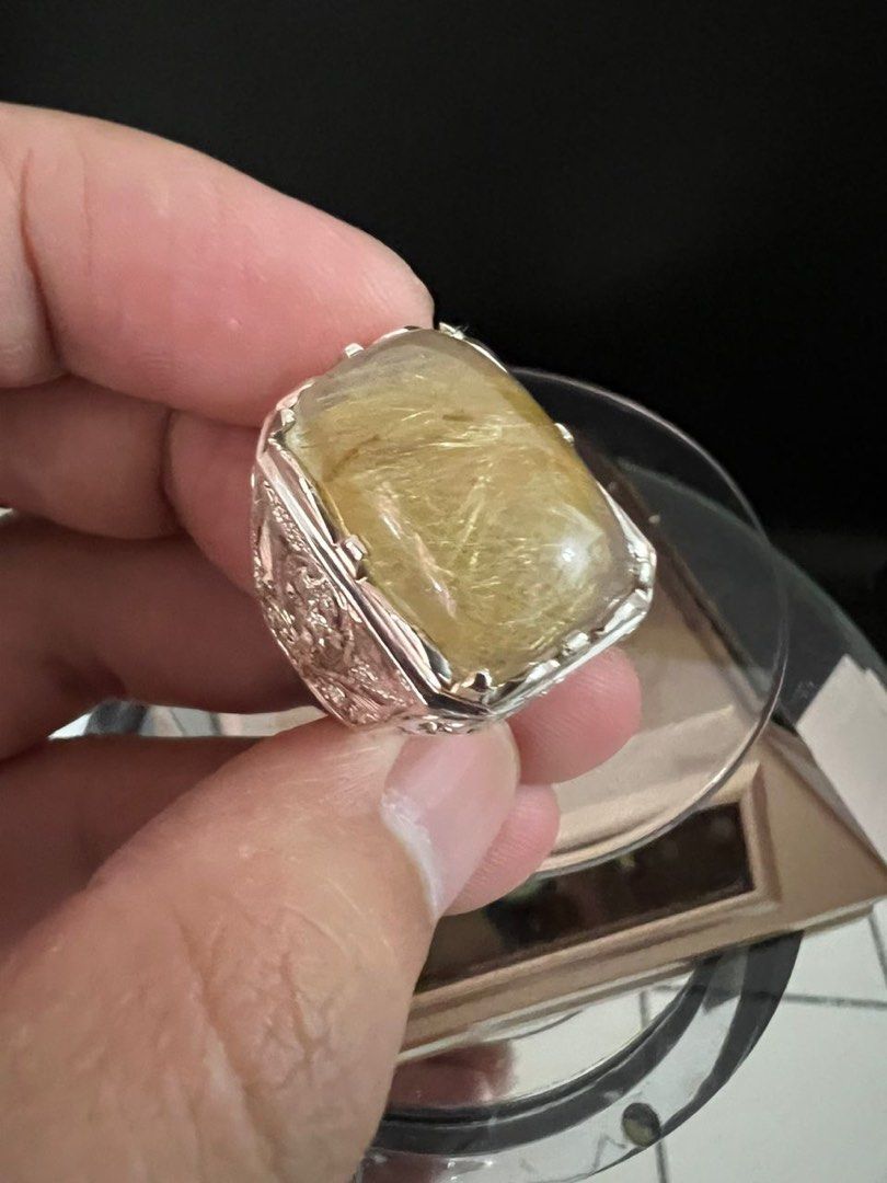 Golden rutile gemstone on sale