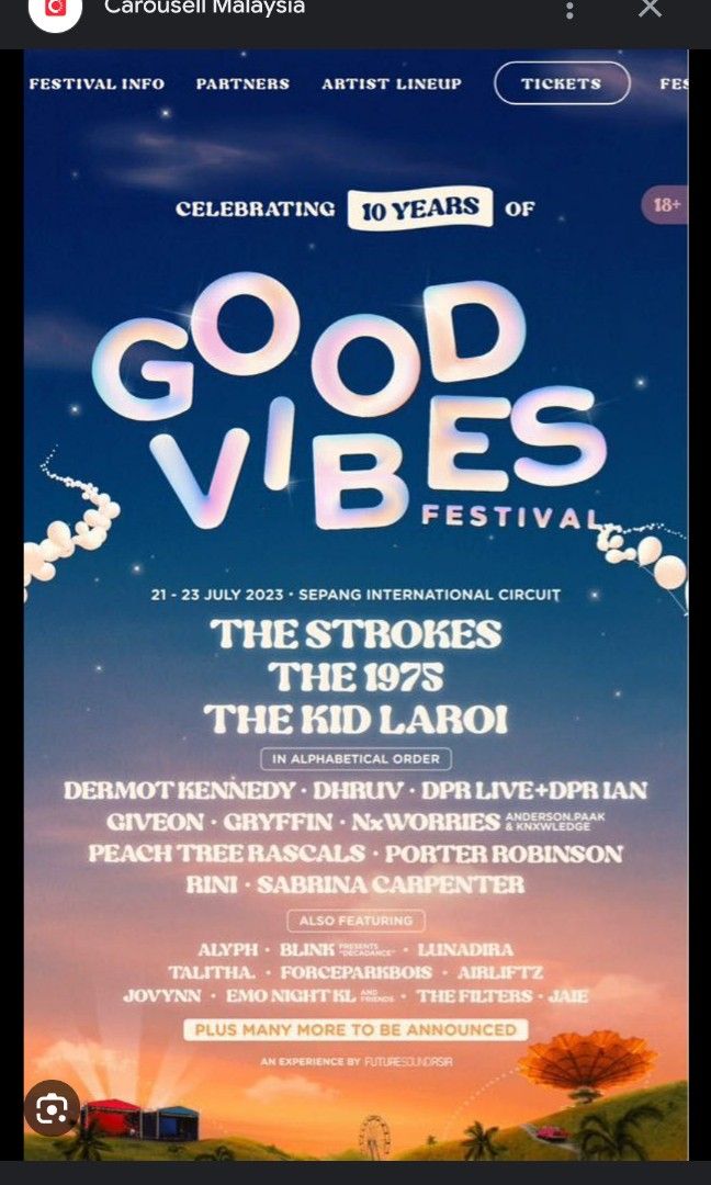 GOOD VIBES TICKETS PHASE 1 (3 DAY PASS), Tickets & Vouchers, Event