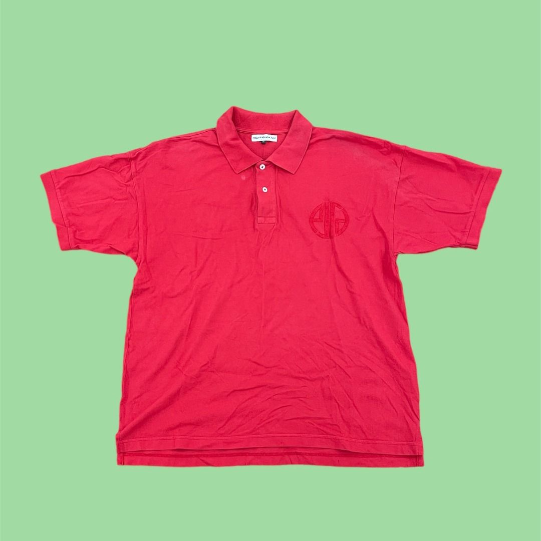 Gosha Rubchinskiy Embroidery Logo Polo Shirt Red, 男裝, 上身及套裝