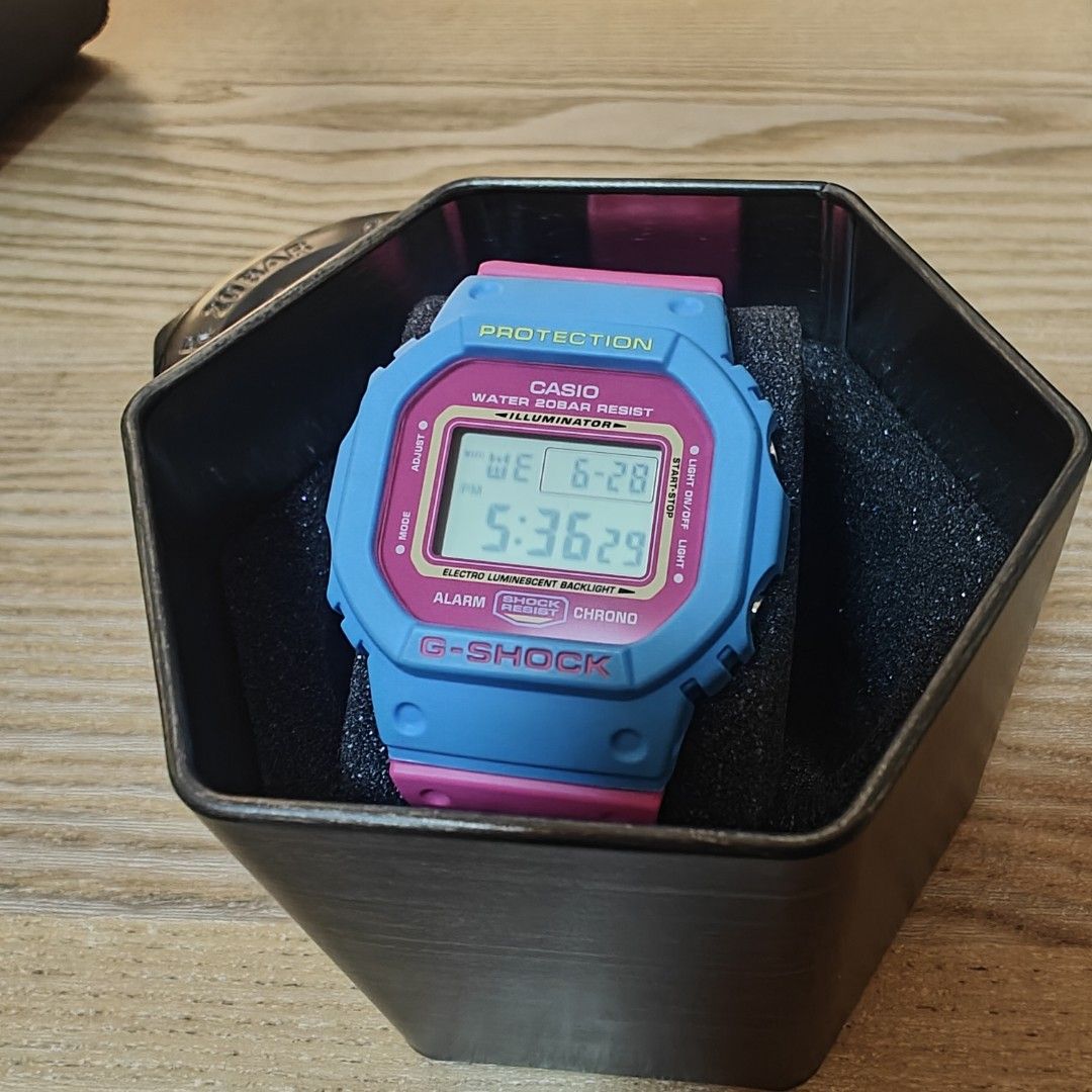 G Shock DW 5600TB 4BDR Pink Blue