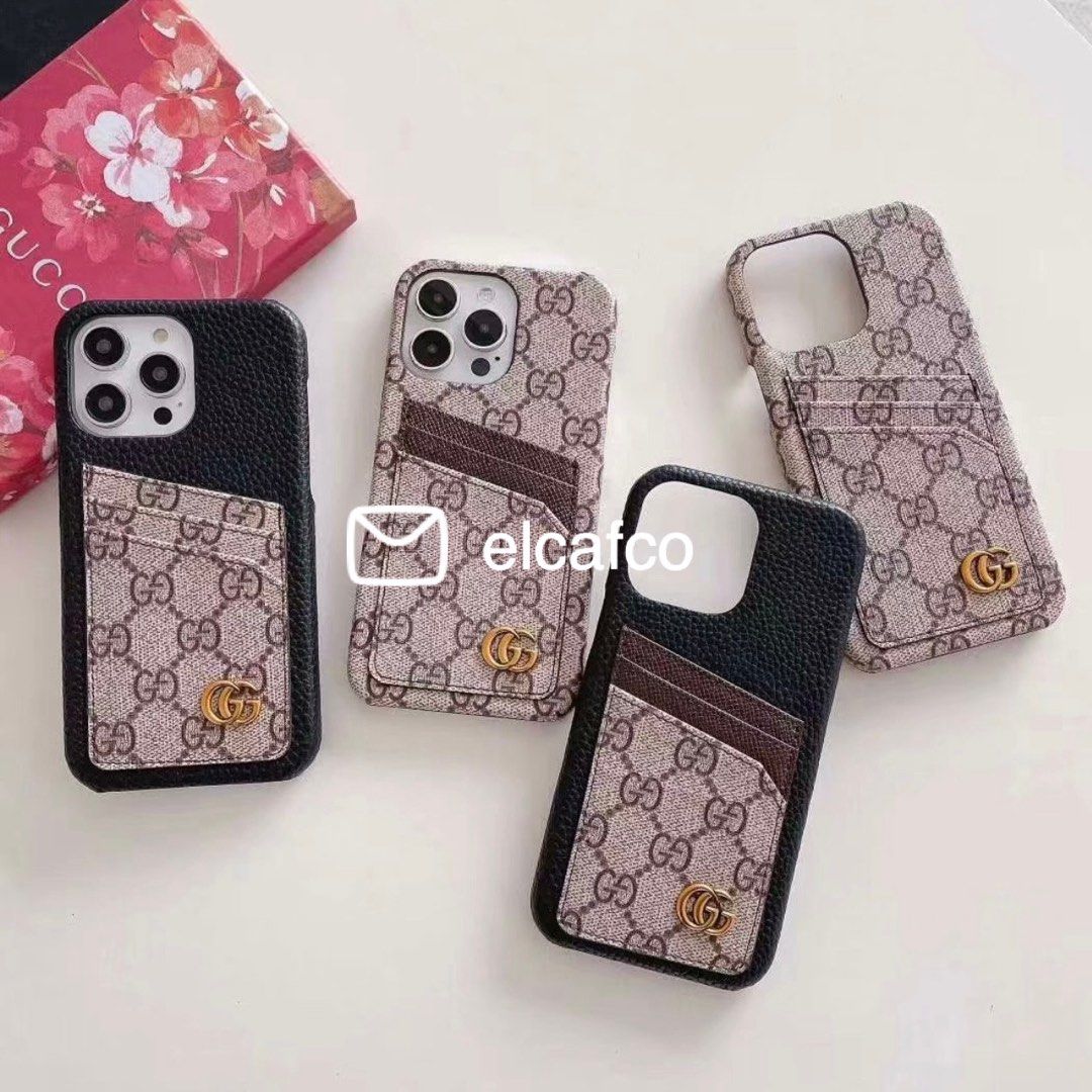 Gucci Leather Cardholder Phone Case for IPHONE, Mobile Phones - Main Image