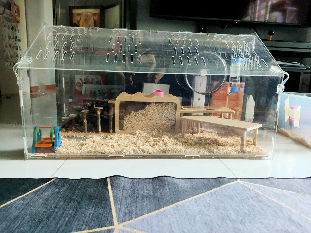 Acrylic cage tank terrarium hamster store
