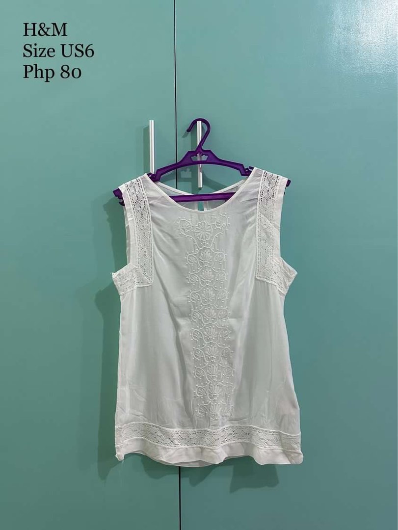 H and m sleeveless blouse top