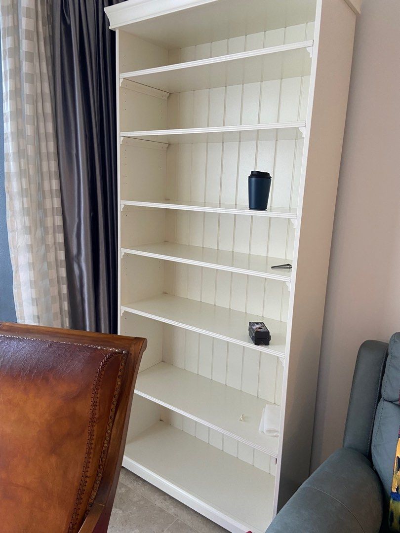 IKEA Liatorp bookcase with pretty back board, Furniture & Home Living