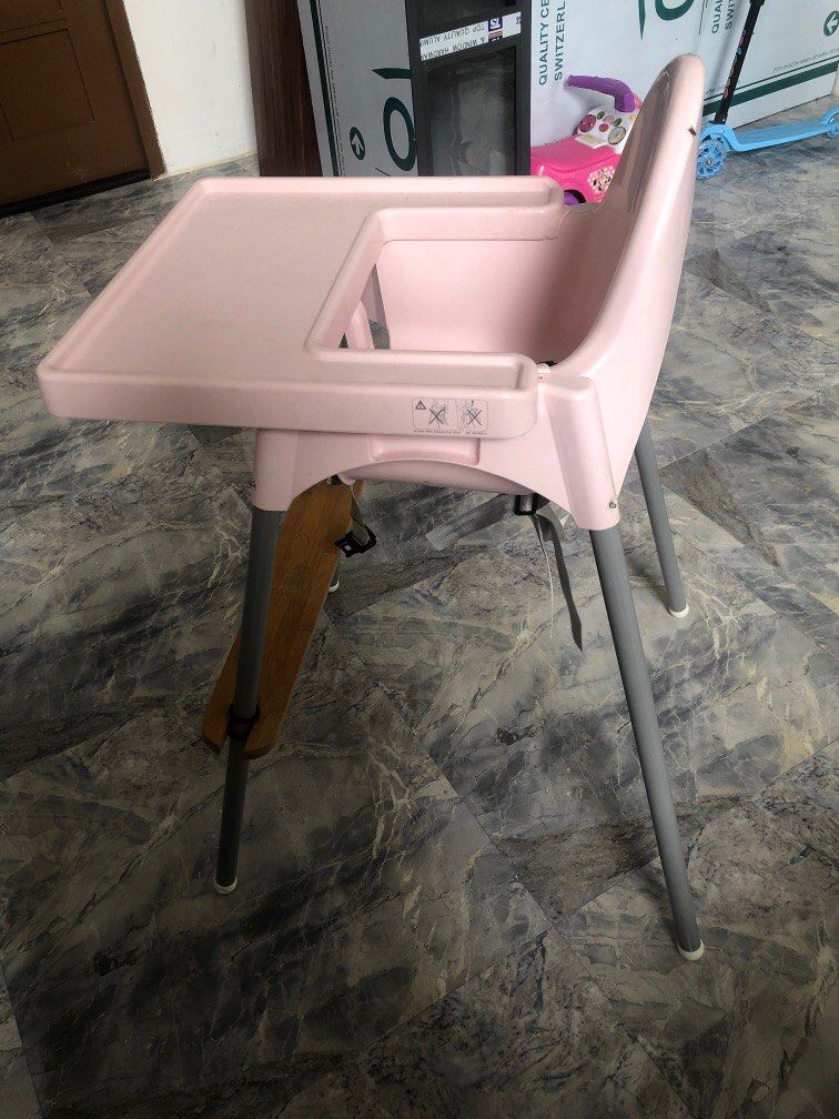 IKEA pink high chair on Carousell