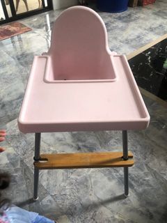 IKEA pink high chair