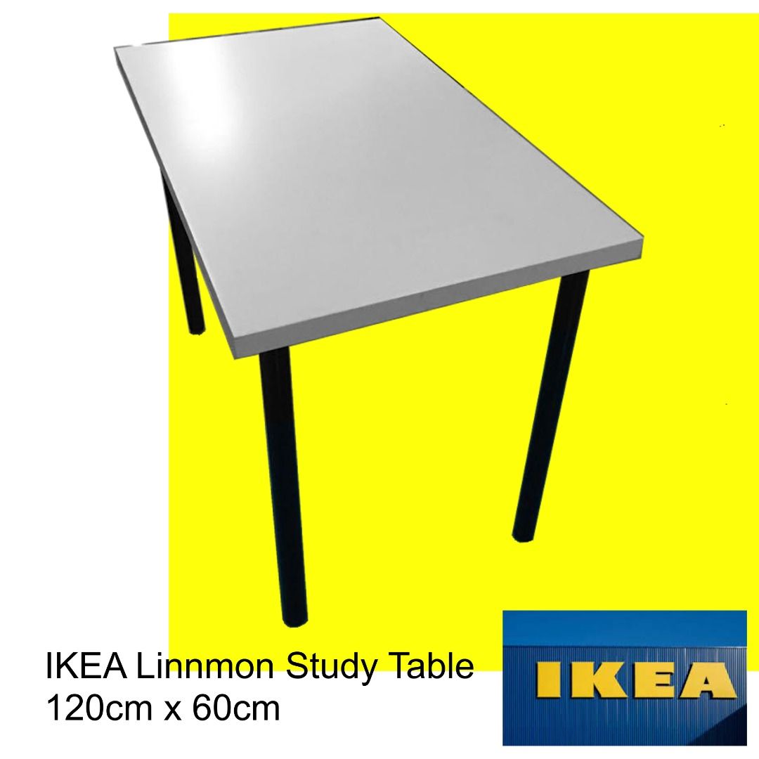 IKEA Table Linnmon Study Table 120cm x 60cm, Furniture & Home Living