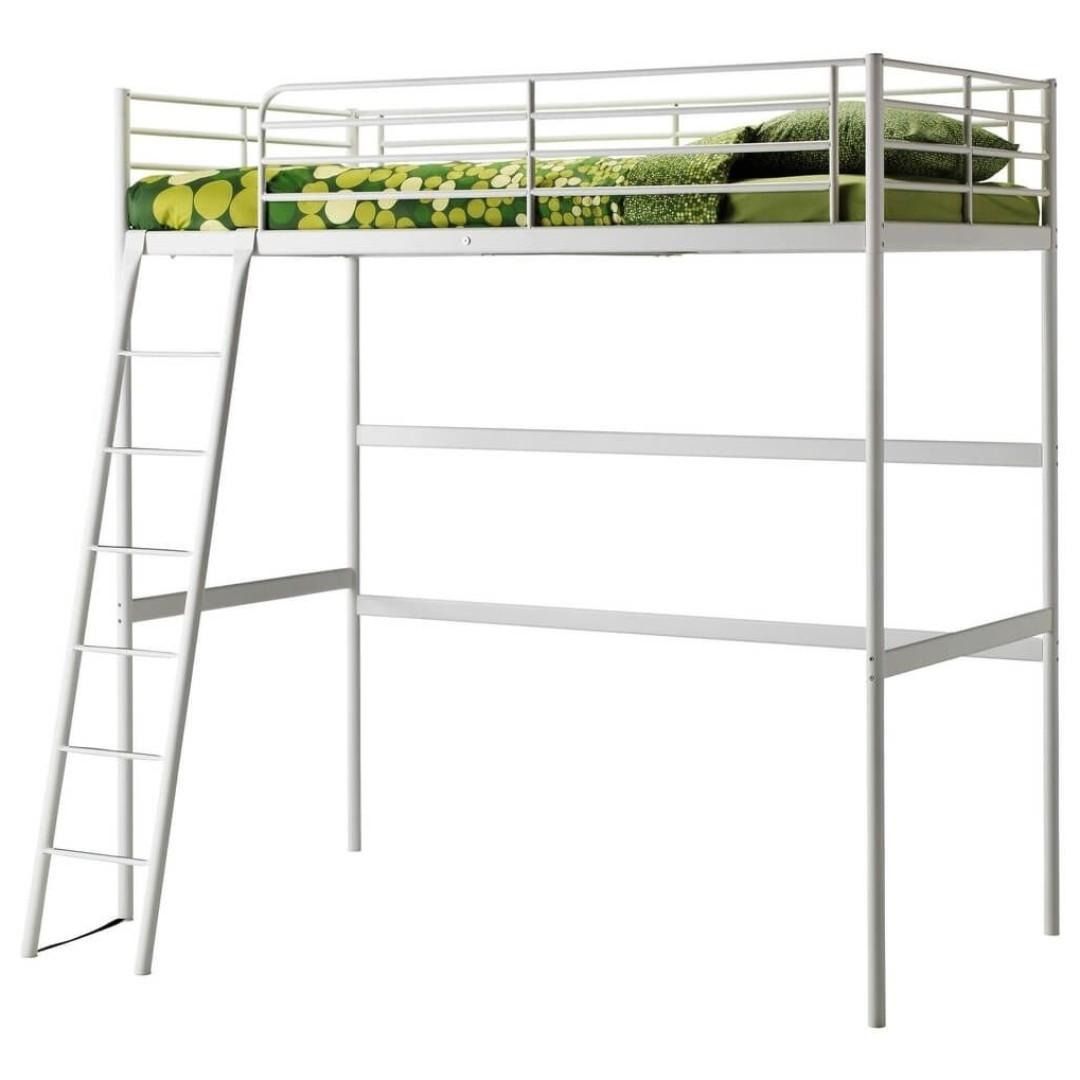 IKEA Tromso Loft Bunk Bed White Frame, Furniture & Home Living