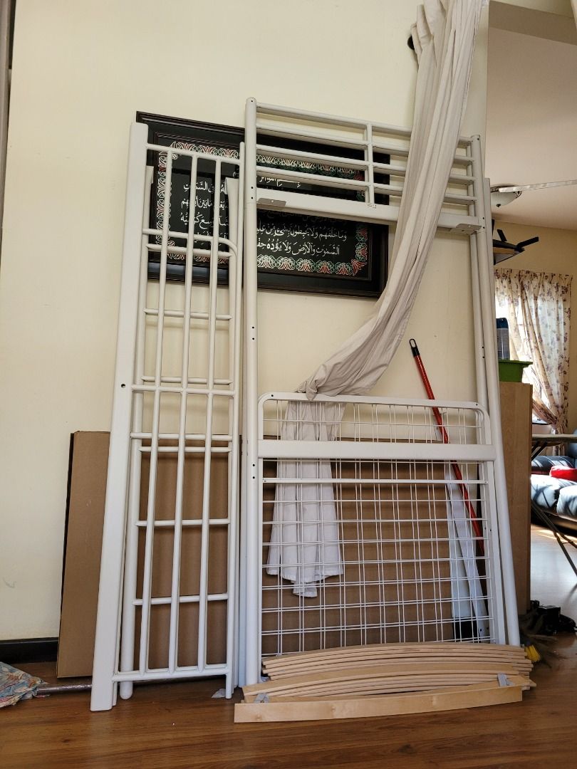 IKEA Tromso Loft Bunk Bed White Frame, Furniture & Home Living