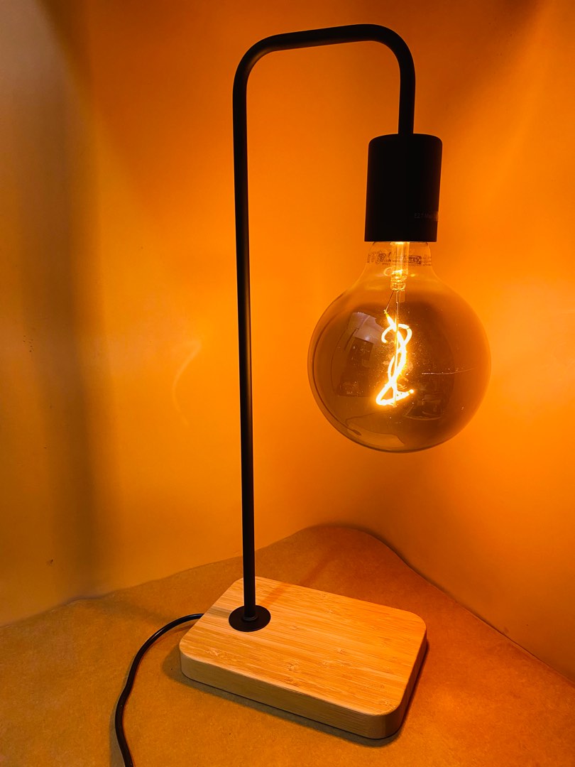 IKEA TVÄRHAND Table Lamp and Bulb (Barely Used), Furniture & Home