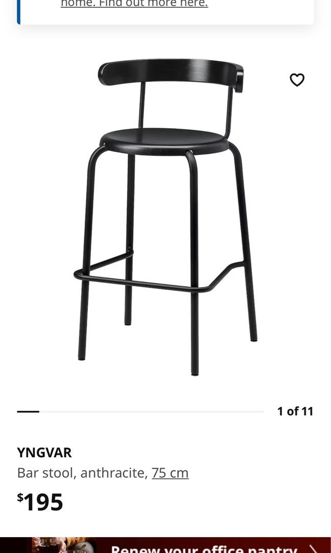 Ikea yngvar sale bar stool
