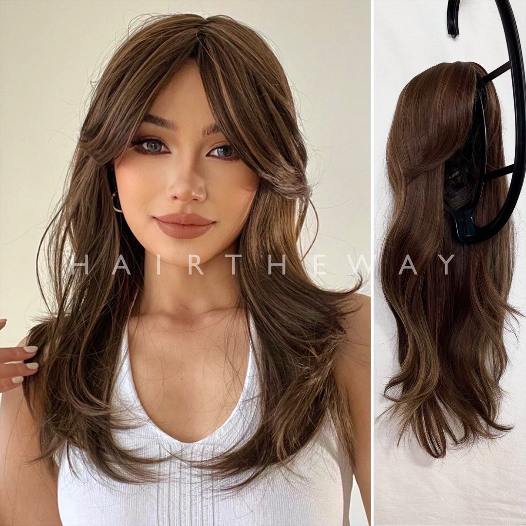 long wavy hairstyles with side bangs