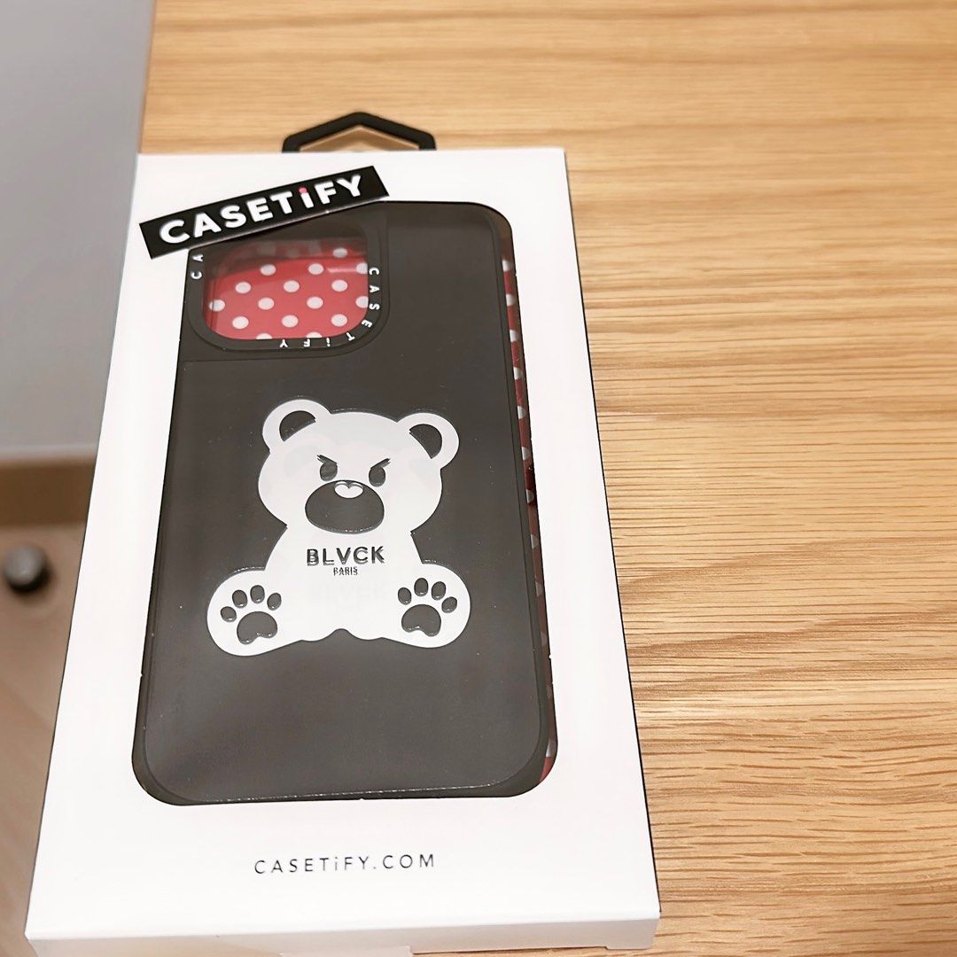 New iPhone 14pro iPhone Case CASEIFY Bear 鏡面潮牌BLVCK小熊Bear 手